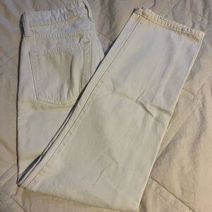 White baggy low waisted jeans size 0